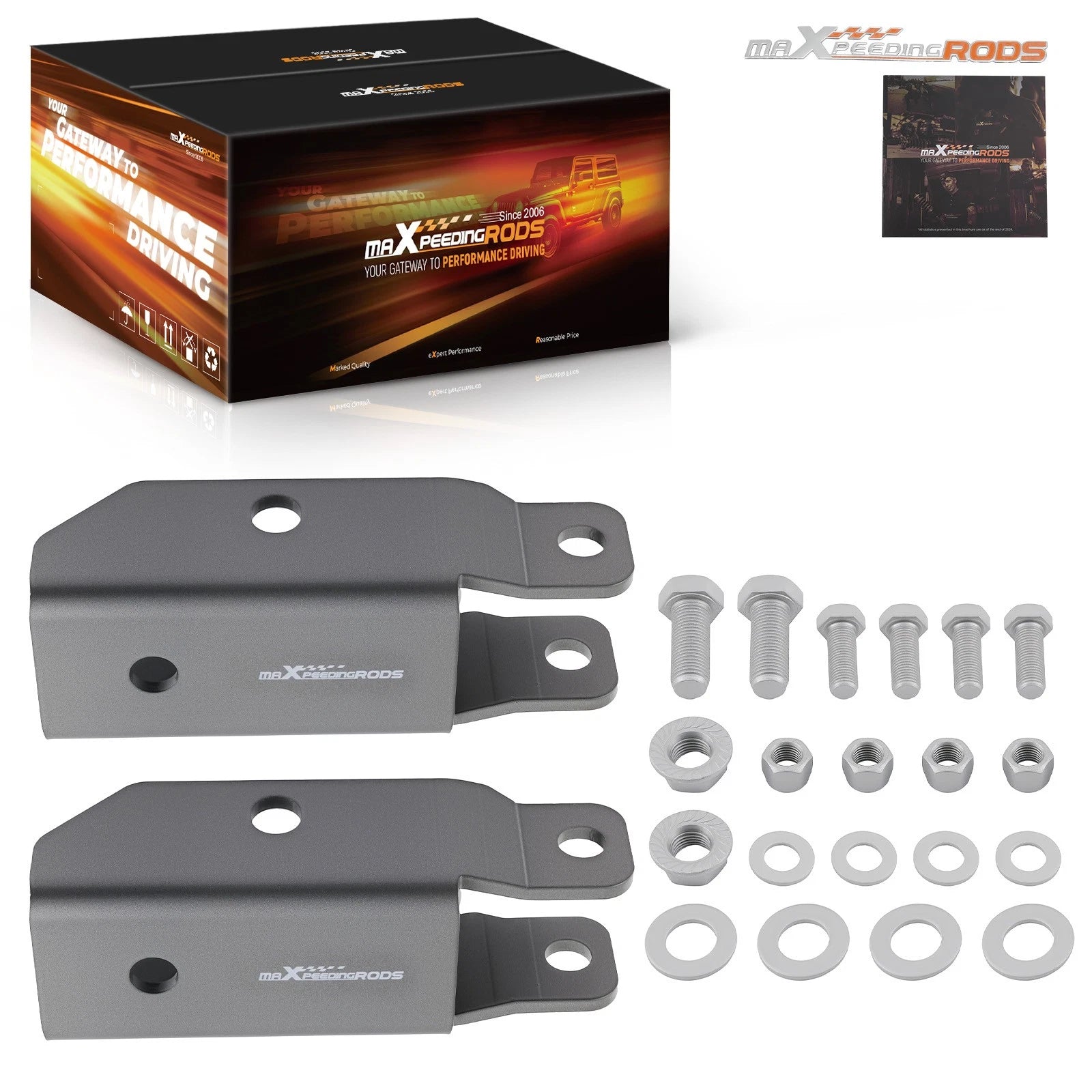 Rear Lowering Kit Shock Extensions for Ford F-150 (1997–2003) 5mm Coated