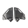 2X Carbon Fiber Footrest Plate Heel Guard for Kawasaki Z900 Z900SE (2017–2024)