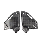 2X Carbon Fiber Footrest Plate Heel Guard for Kawasaki Z900 Z900SE (2017–2024)