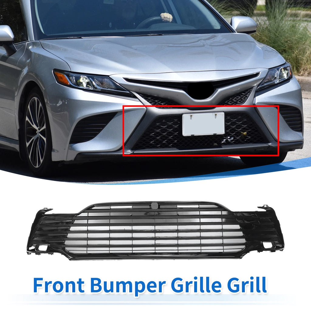 Front Lower Bumper Grille for Toyota Camry LE (2021–2022) Black