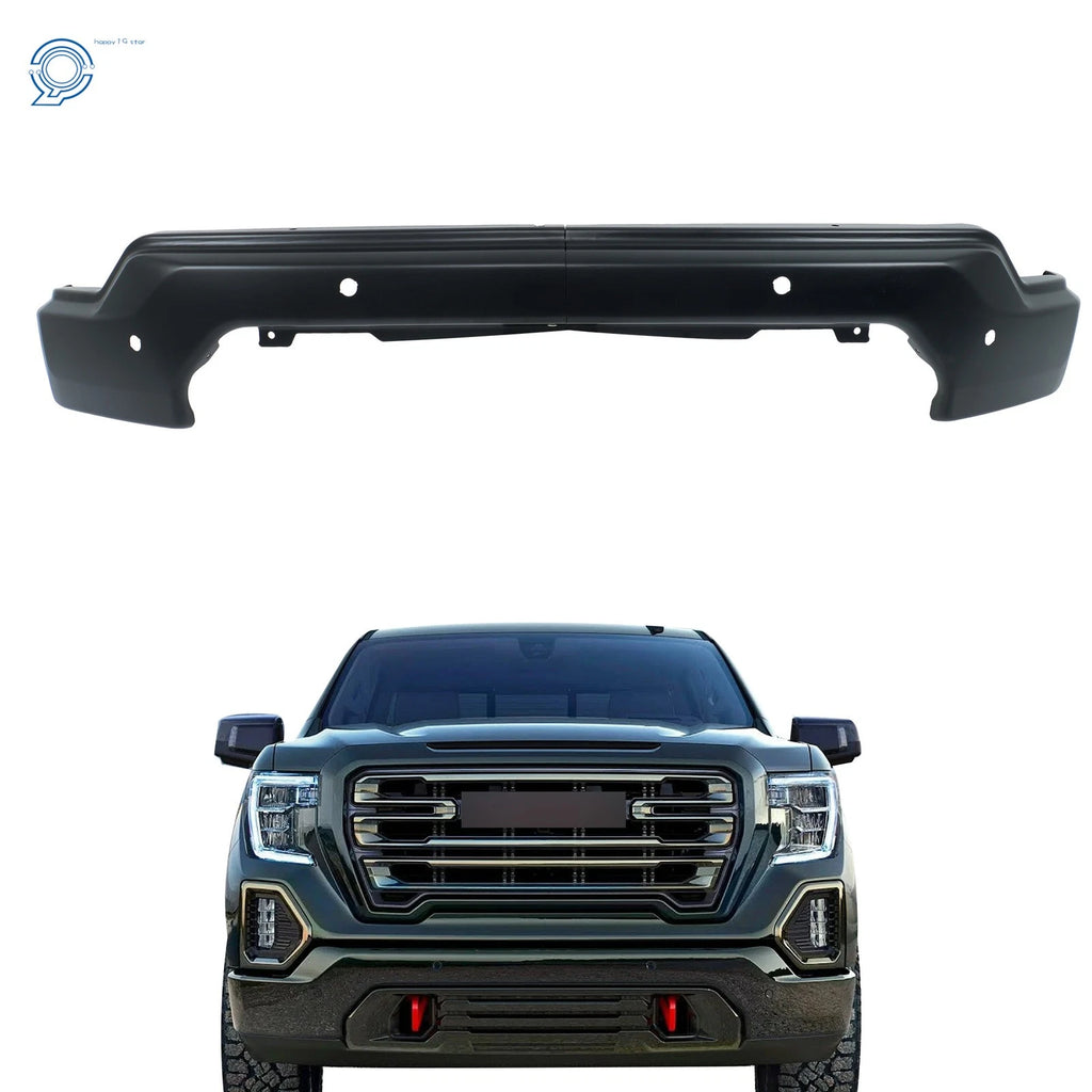Steel Split Front Bumper for GMC Sierra 1500 (2019–2021) with Sensor Holes