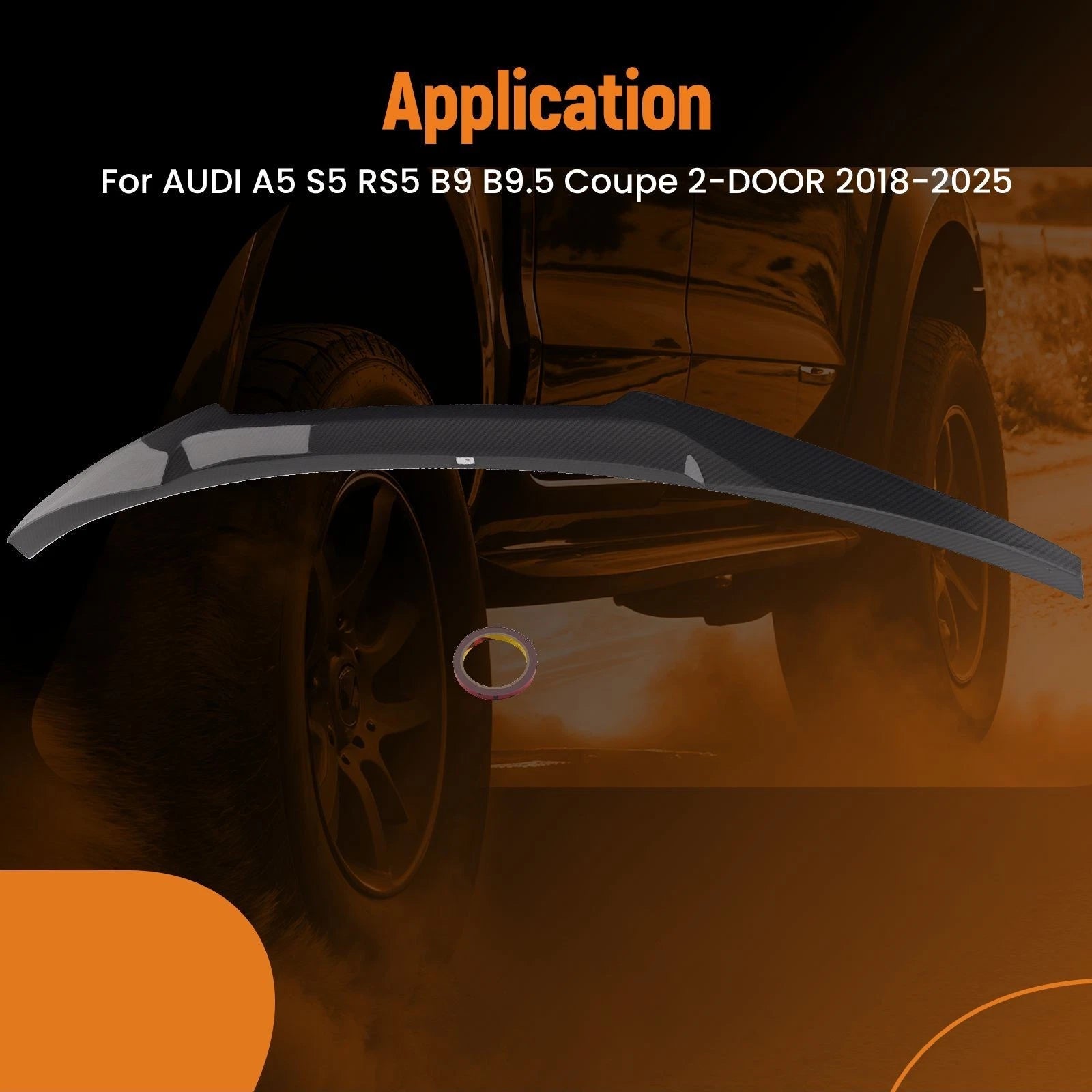 Performance Racing Carbon Trunk Wing for Audi A5 S5 RS5 B9 B9.5 (2018–2025)