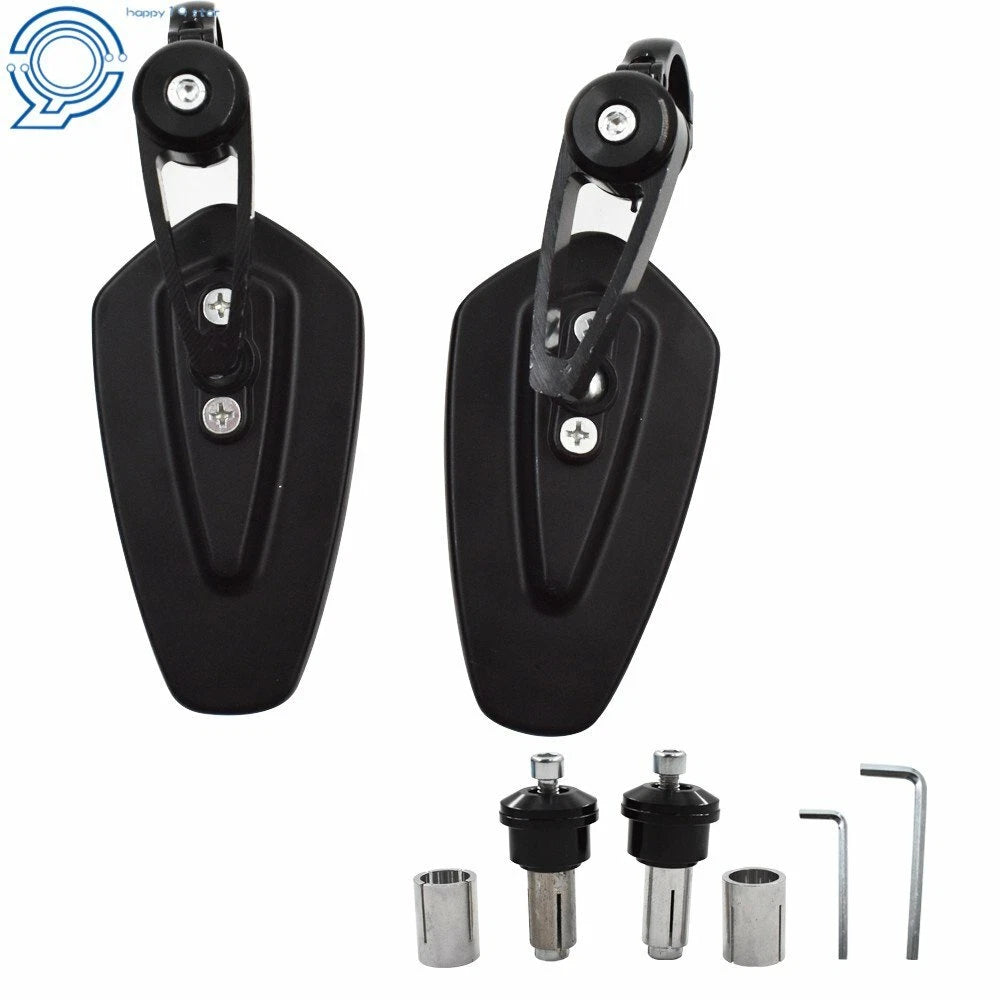 7/8" Handle Bar End Rearview Side Mirrors for Honda Yamaha Motorcycle