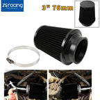 3" High Flow Inlet Dry Air Filter for Cold Air Intake