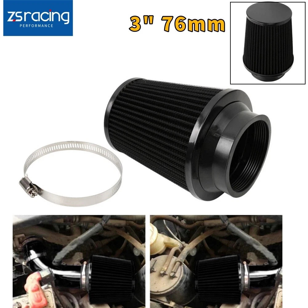 3" High Flow Inlet Dry Air Filter for Cold Air Intake