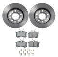 Set of 4 Akebono Rear Brake Kit Euro Ceramic Pads & 255mm Rotors for Audi A4 Quattro (2002–2008)