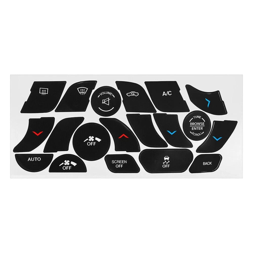 Set of 4 AC Climate Control Button Repair Decals for Chrysler 200 (2014–2017)