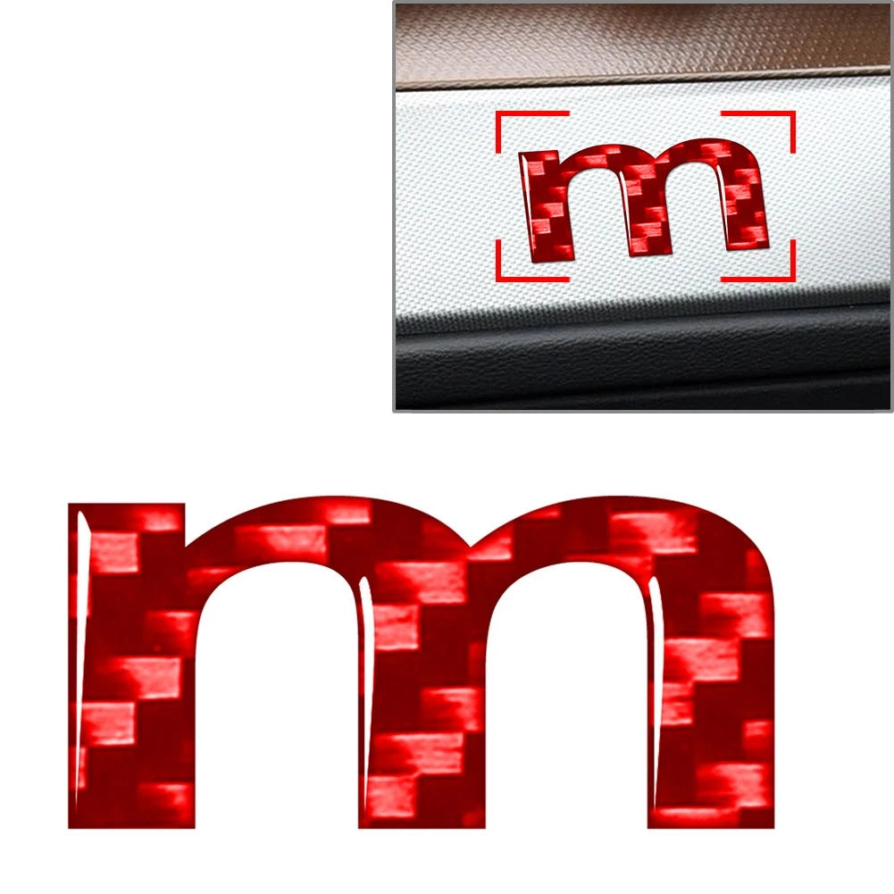 Red Lowercase Alphabet Letter Decals for Door Wall Window Badge Emblem