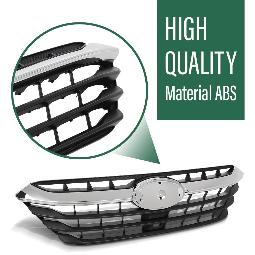 Front Bumper Upper Grille for Subaru Legacy (2020–2022) Black Chrome
