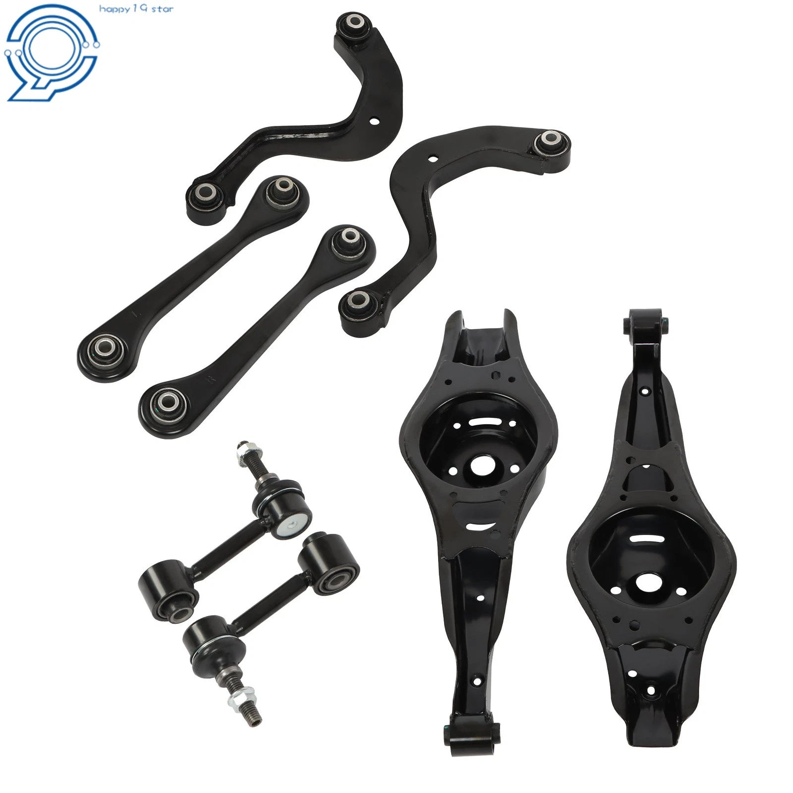 Set of 8 Rear Upper & Lower Control Arms w/ Bushing for Volkswagen Eos (2007-2008)
