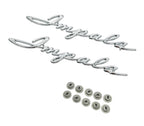 Rear Chrome Quarter Panel Emblems for 1962 Chevy Impala (Qty 2)