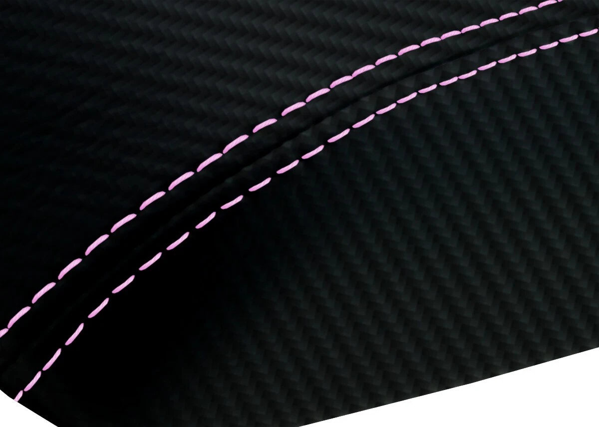 Console Armrest Cover for Lexus IS300 (2001–2005) Carbon Fiber Pink Stitch