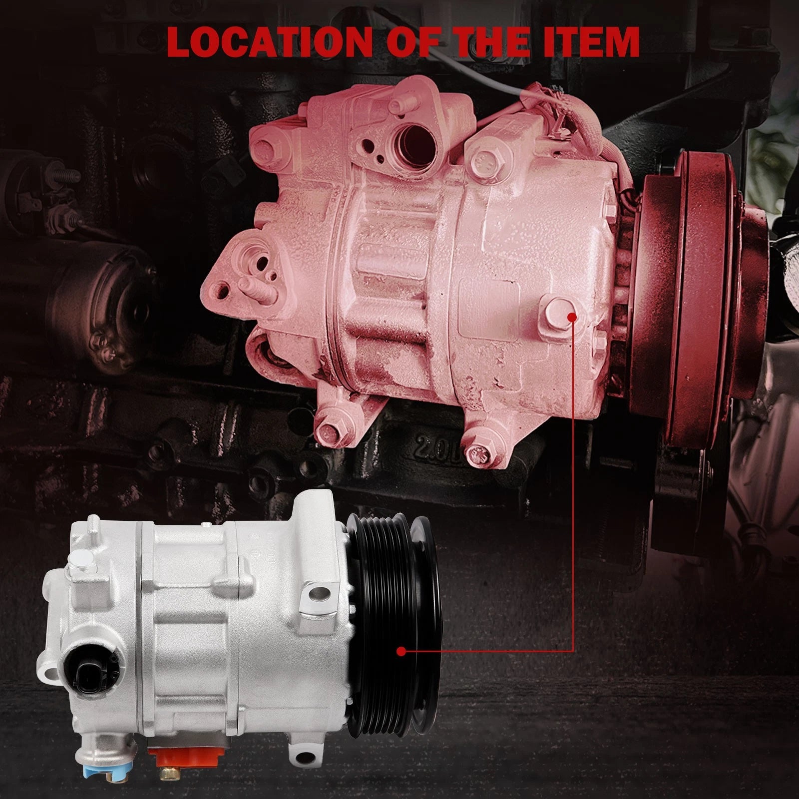 A/C Compressor for Dodge Avenger, Journey, Chrysler Sebring (2007-2014)