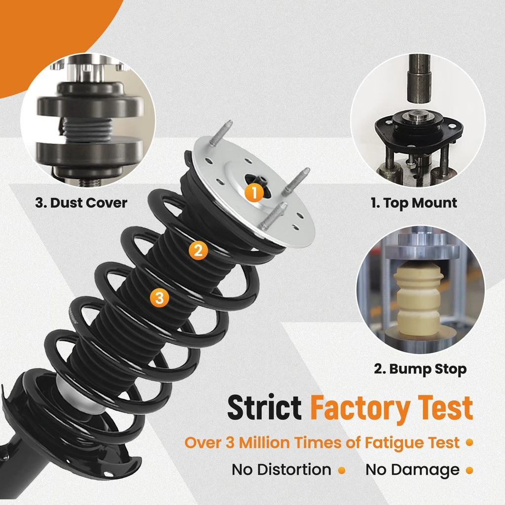 Set of 4 Rear Front Shock Struts for Land Rover LR2 (2008–2015)