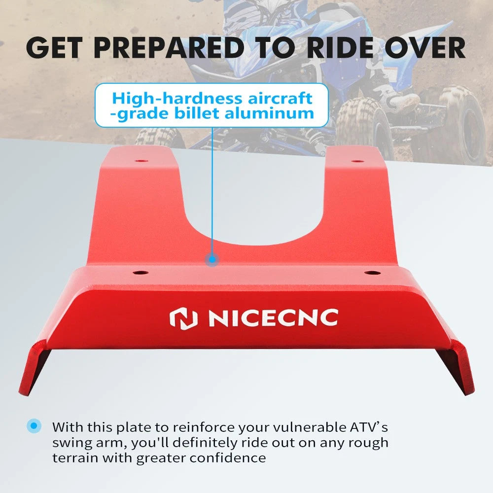 Rear Swingarm Skid Plate Cover Guard for Yamaha YFZ450R (2009–2024)