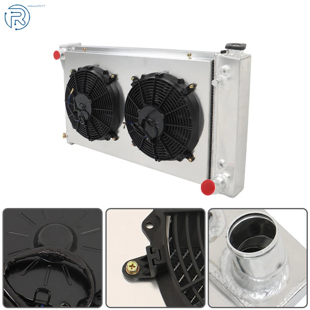 4 Row Radiator + Fan Shroud for Chevy C/K 10 20 30 Pickup Suburban (1967–1972)