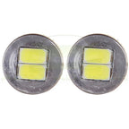 5Pcs Cab Marker Round Light Smoke + Base + T10 Xenon White LED for Chevy