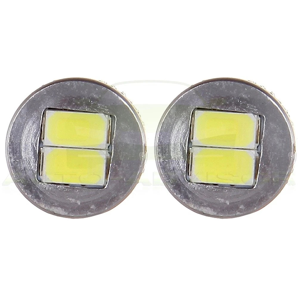 5Pcs Cab Marker Round Light Smoke + Base + T10 Xenon White LED for Chevy