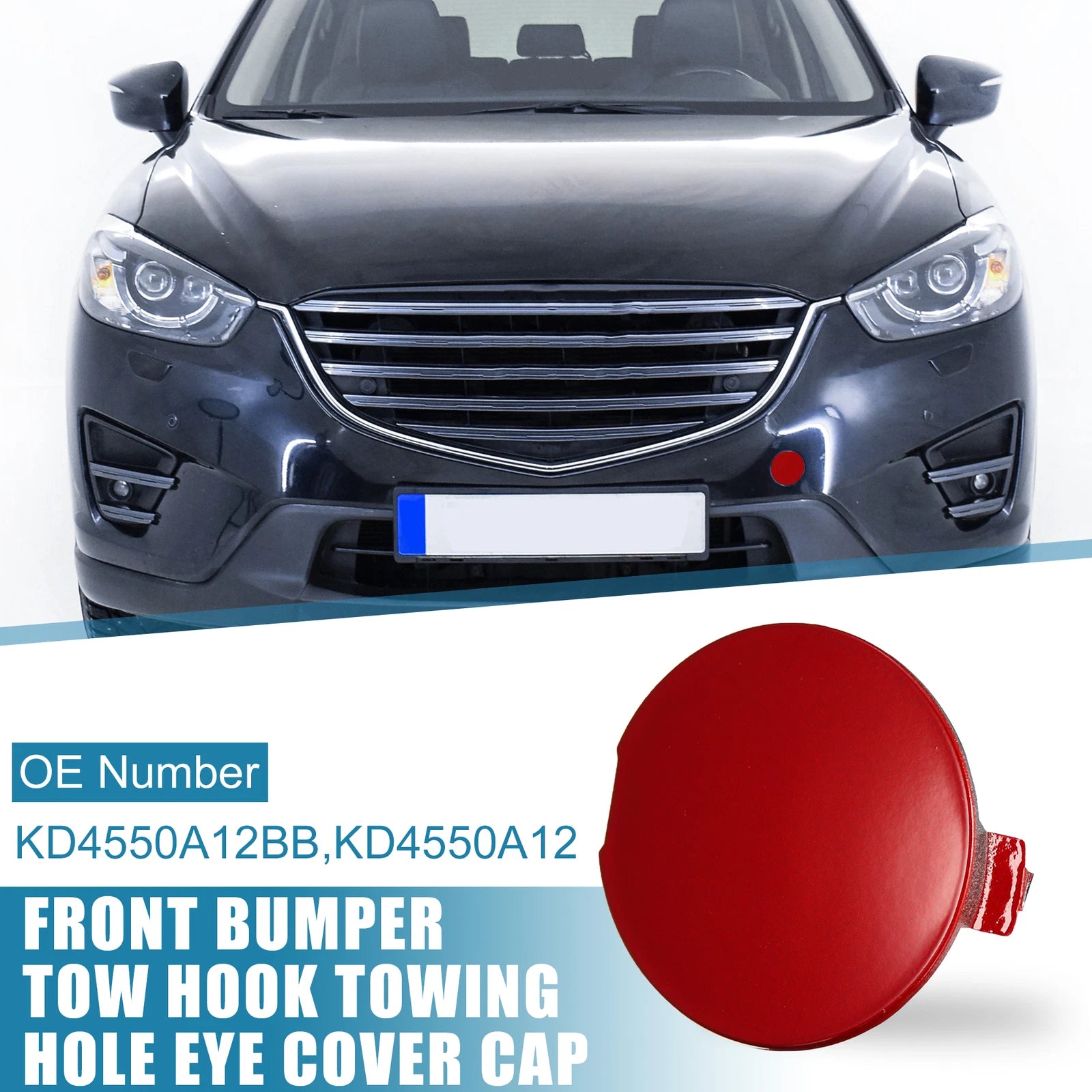 Tow Hook Cover Cap for Mazda CX-5 (2013–2016) Red
