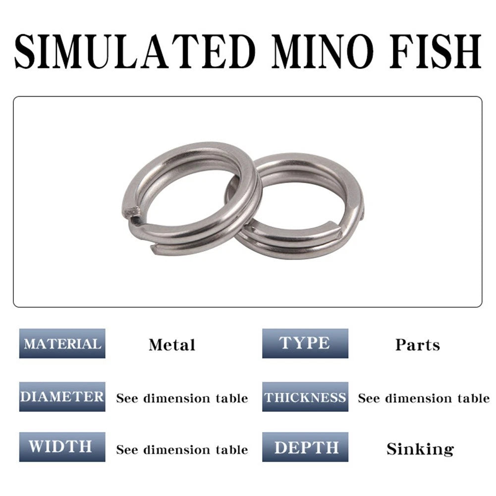 Stainless Steel Split Ring Connector for Fishing Lures (Universal)