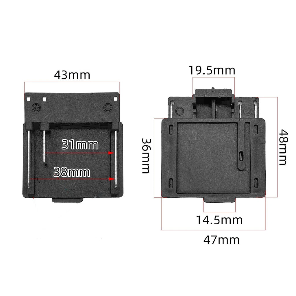 2X Black Battery Connector Terminal Block 3Pin for MKT 18V Power Tools