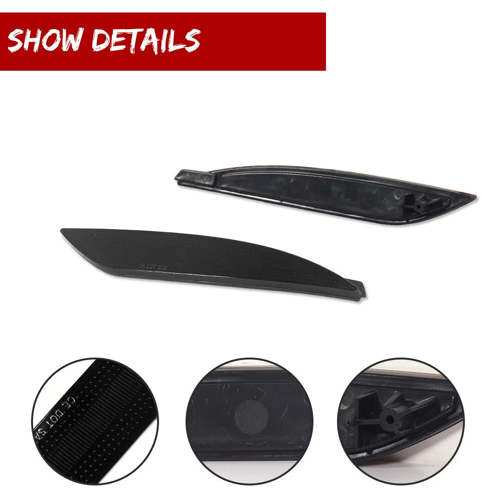 Bumper Reflector Set for Hyundai Sonata (2011–2013) Rear Left & Right Smoke
