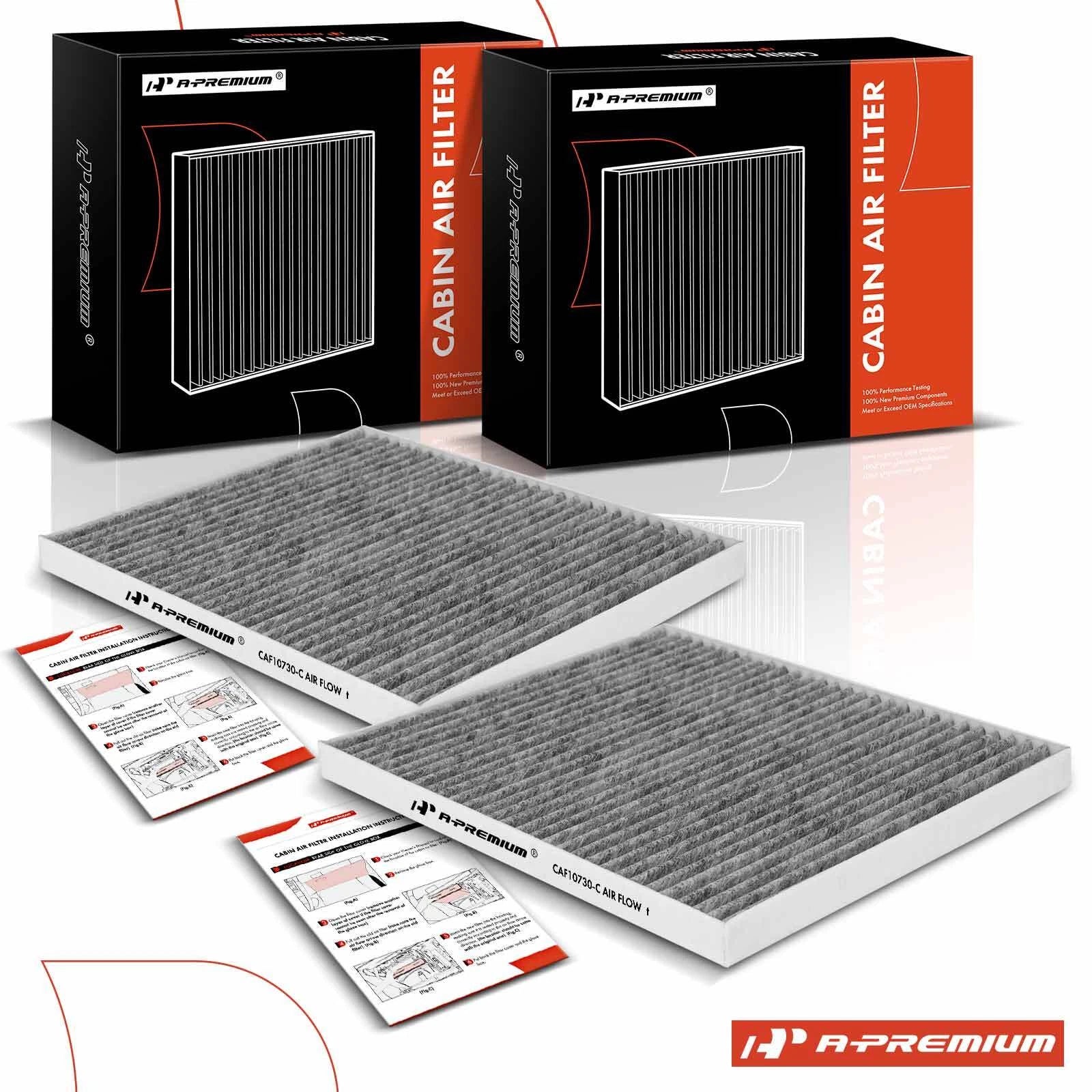 2X Activated Carbon Cabin Air Filter for Kia Borrego Spectra (2004–2009)
