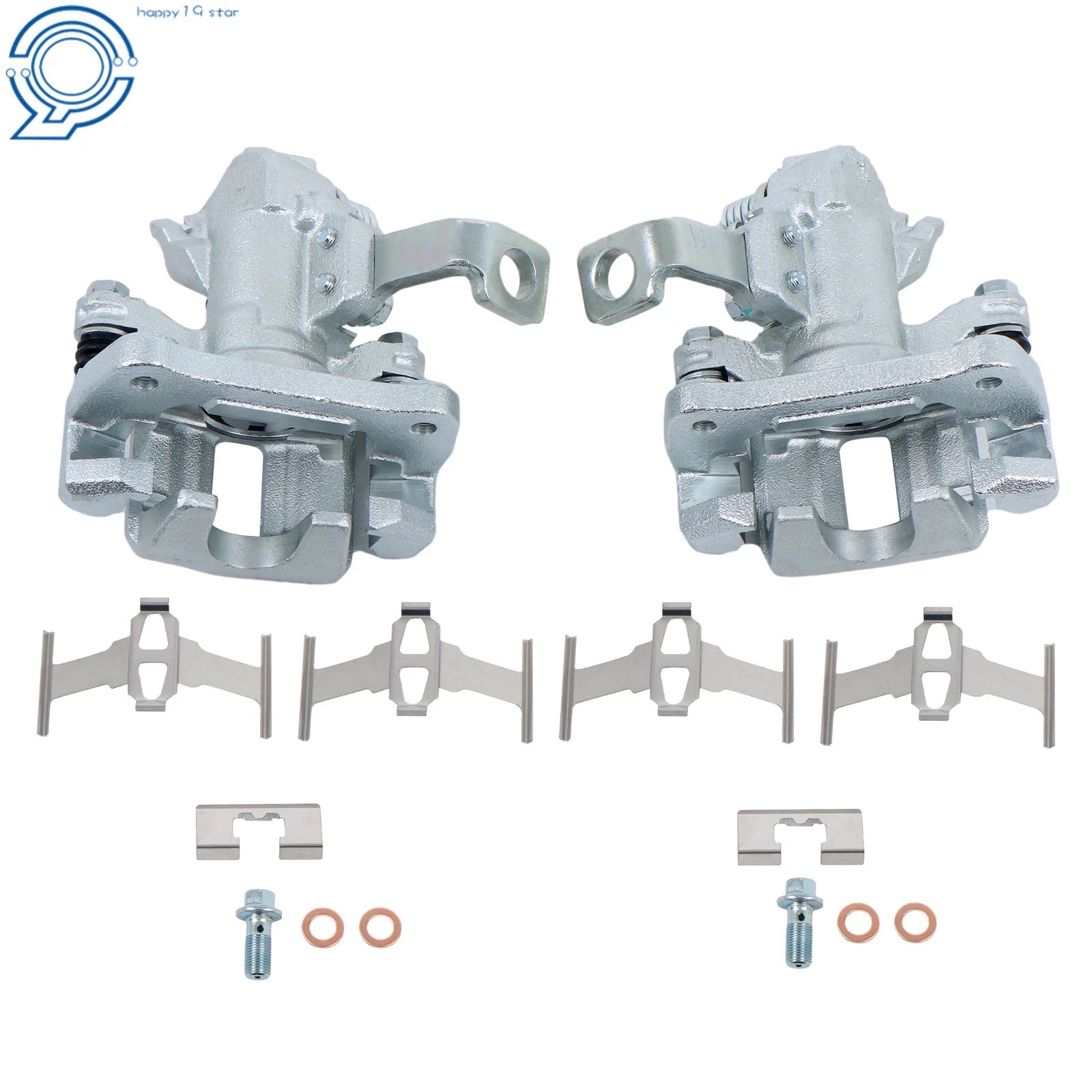 Set of 2 Rear Brake Calipers 19-B1557 for Acura Integra (94–01) & Honda Civic (92–00)