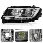 Halogen Headlight Driver Side for Volkswagen Tiguan (2018–2021) w/ LED DRL