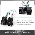 Set of 4 Way Flat Trailer Light Wire Harness Kit 55540 for Chevy Express 1500/2500/3500 (2003–2023)