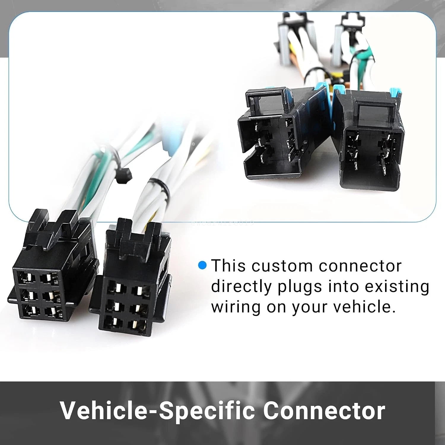 Set of 4 Way Flat Trailer Light Wire Harness Kit 55540 for Chevy Express 1500/2500/3500 (2003–2023)