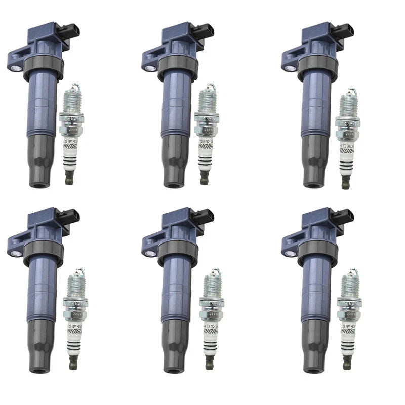 6X Ignition Coils + 6X Spark Plugs for Kia Sedona V6 3.8L (2006–2010) UF-546