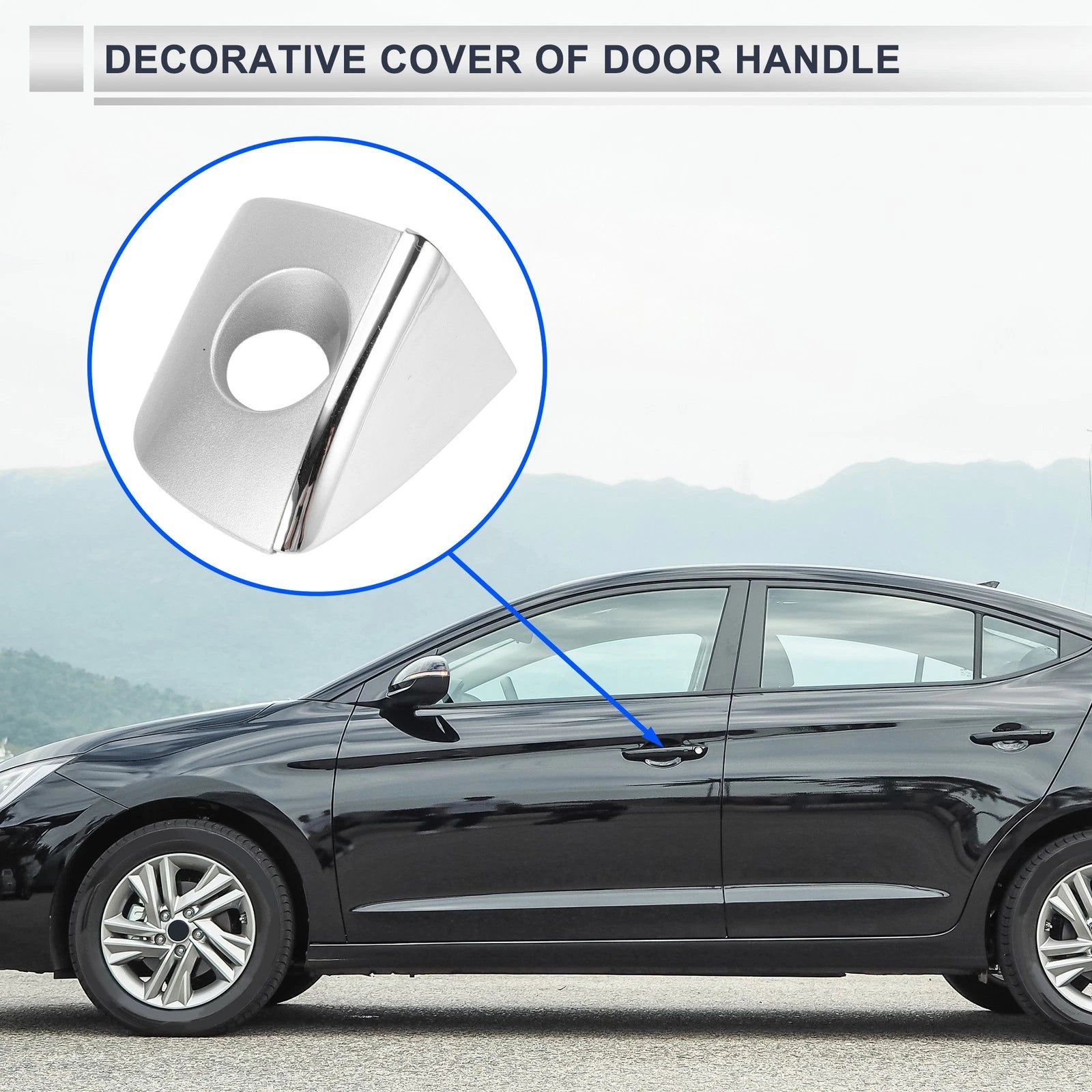 Front Left Door Handle Cover Lock Cap for Audi Q5 (2008–2017) No. 8T0837879 Silver