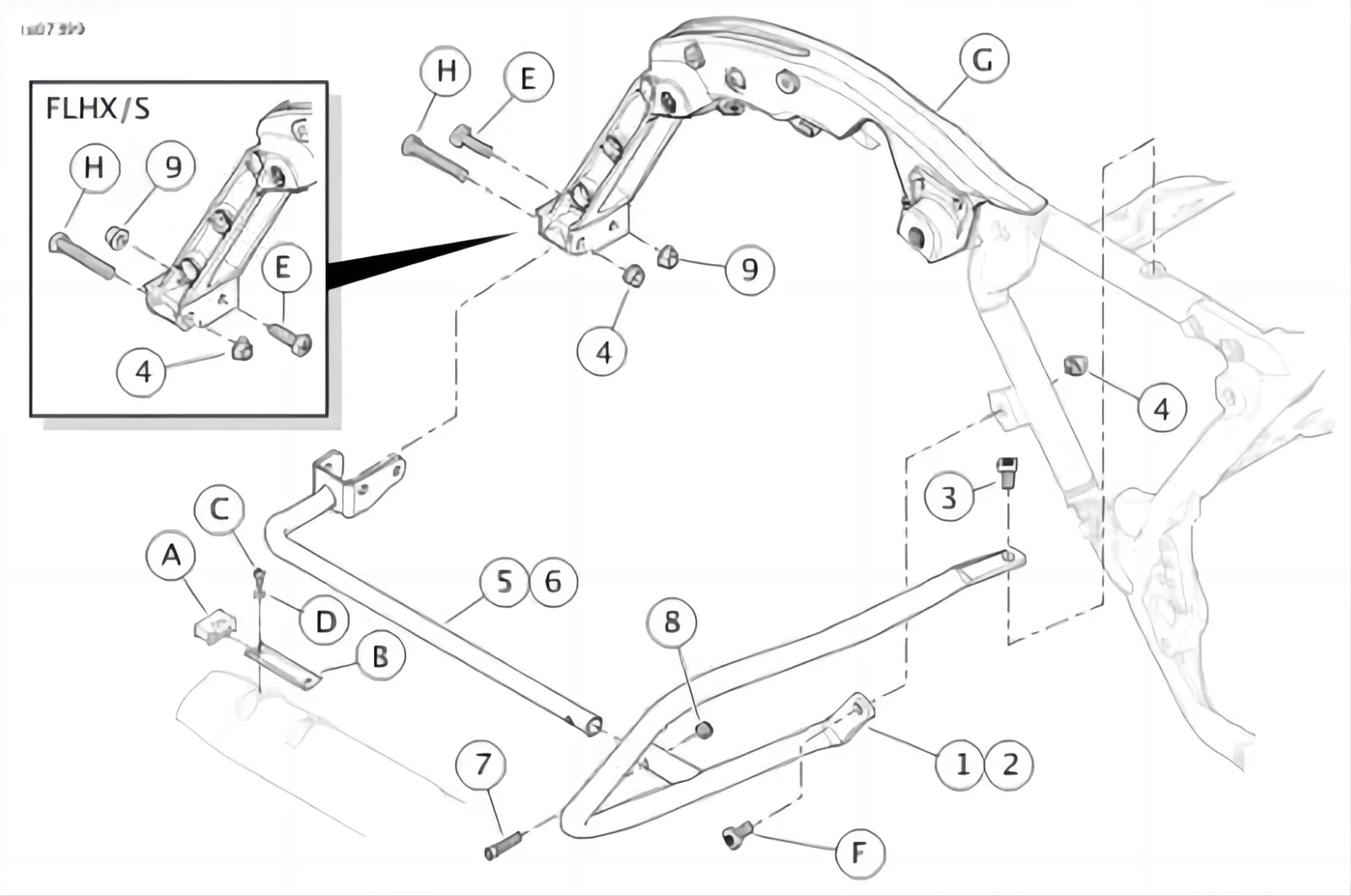 Saddlebag Bracket Guard Crash Bars for Harley Touring Street Glide (2014–2023)