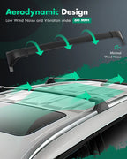 Roof Rack Cross Bars for Toyota Venza (2021–2023) - Cargo Carrier Black