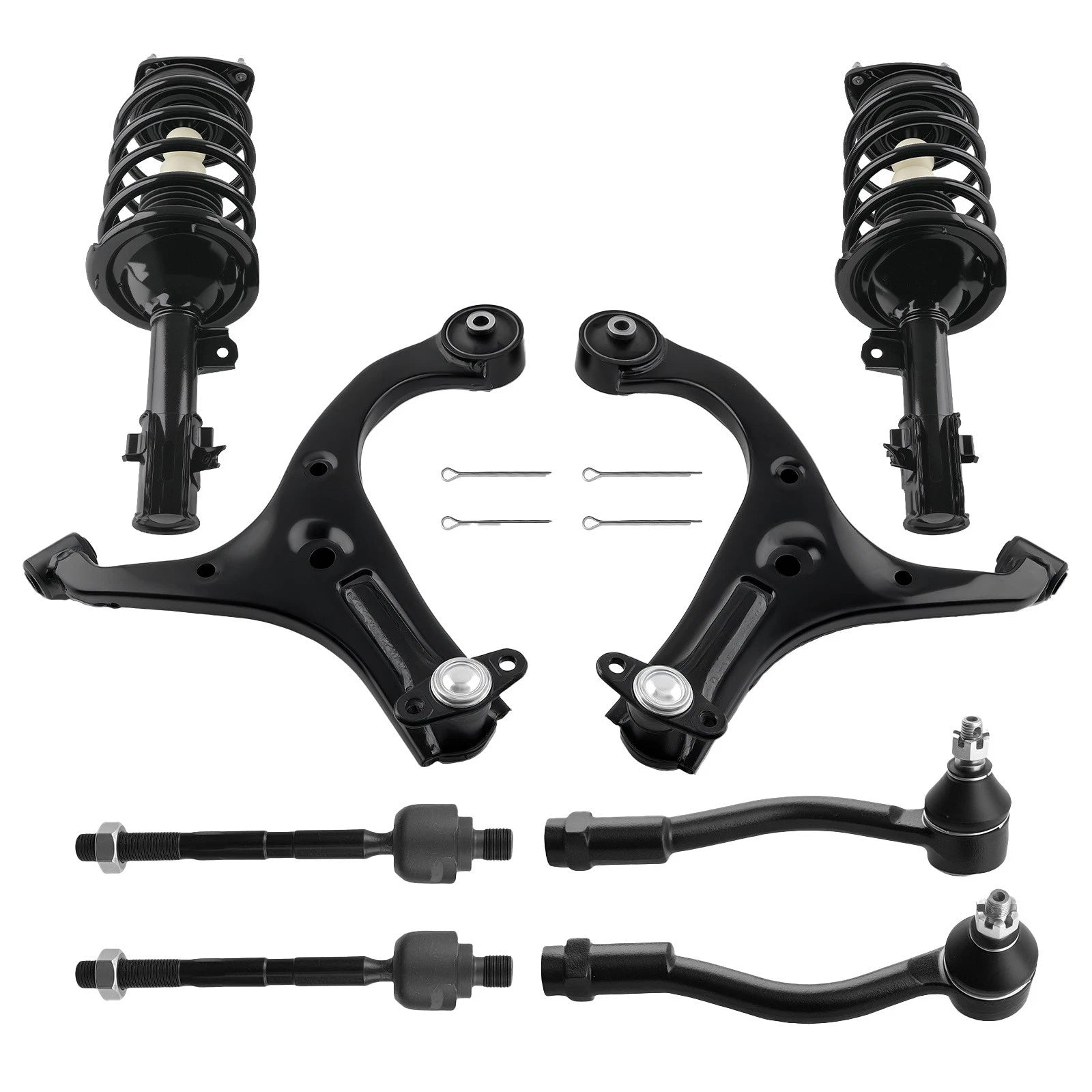 Front Struts Coil Spring w/ Control Arms for Hyundai Accent Kia Rio (2006–2011)