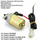 Electric Starter Motor for Polaris Predator Outlaw 50 ATV (2008–Present) 0453848 A