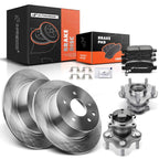 Rear Brake Rotors & Pads with Hub Bearing for Nissan Sentra (2013–2019)