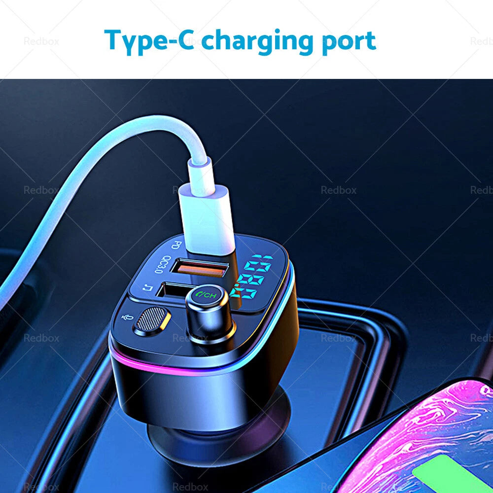 Bluetooth FM Transmitter Wireless Car Radio Adapter for