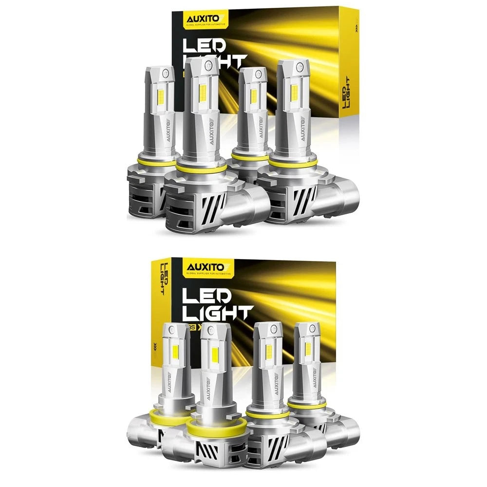 Set of 2 AUXITO H11 H8 9006 9005 CANBUS LED Headlight Bulbs for