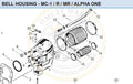 Transom Seal Bearing Bellows Kit for MerCruiser Alpha One Gen 1 (30-803097T1)
