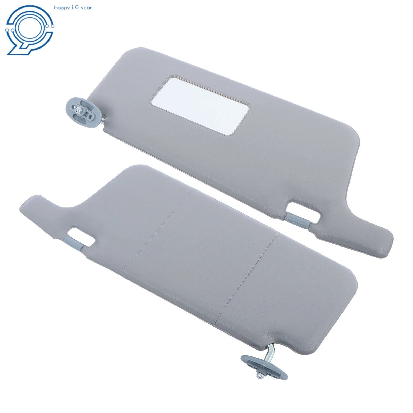 Set of 2 Sun Visors for Honda Civic (1996–2001) Gray with Mirror