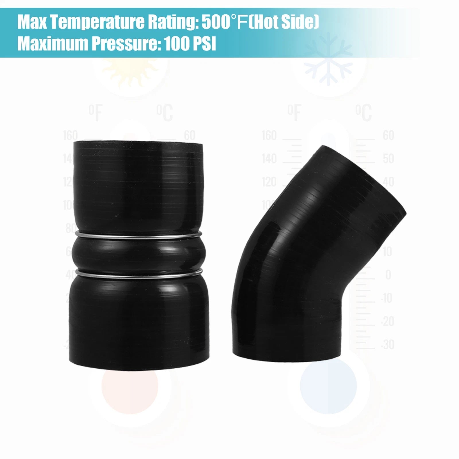 Set of 1 Car Hose Boot with T Bolt Clamp for Ford F250 Super Duty (2003–2007)