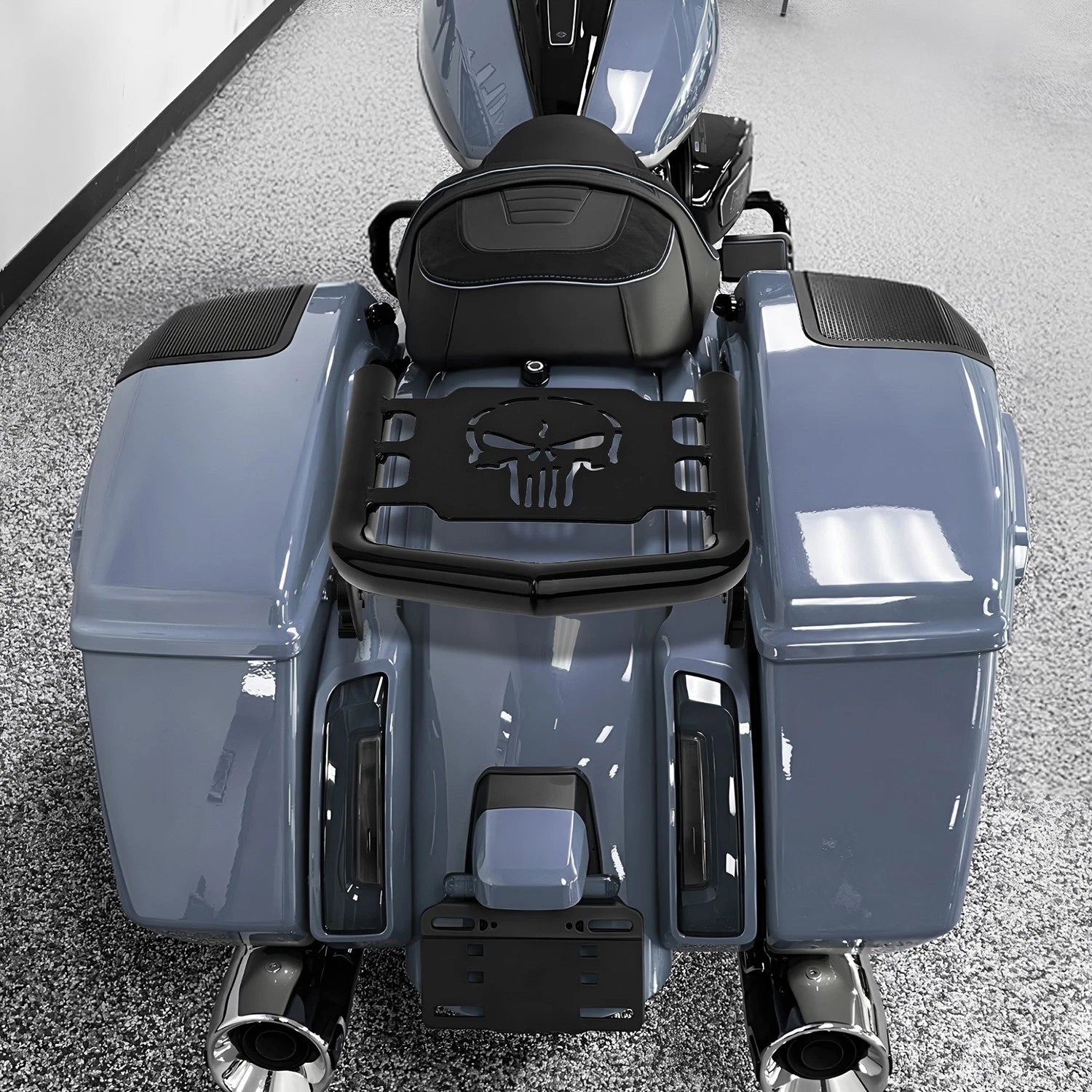 Luggage Rack for Harley Touring Models (2009–Present) - Black Detachable