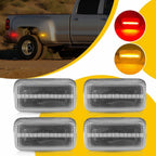 4X LED Side Fender Light Clear for Chevy Silverado GMC Sierra 2500HD 3500HD (2015–2023)
