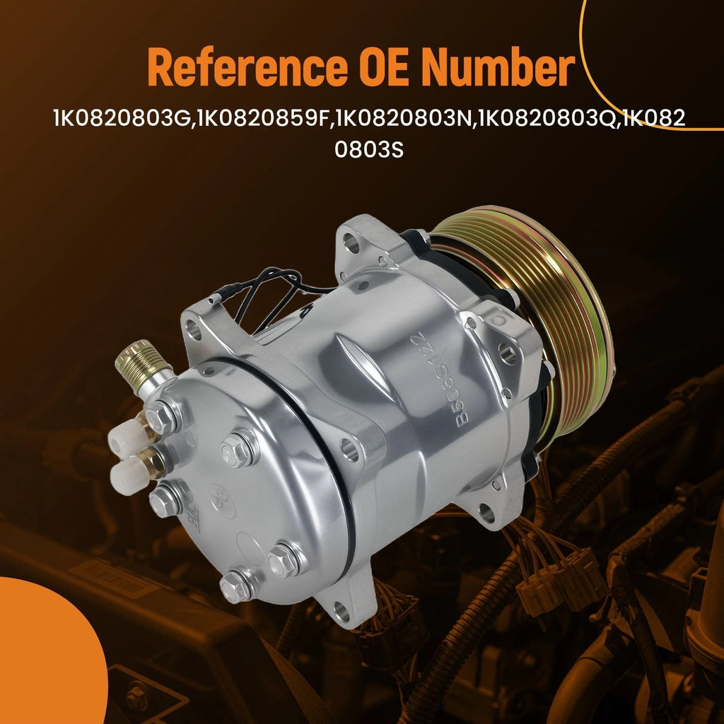 A/C Compressor for VW Golf Jetta Passat (2004–2017) 1K0820803N PXE16