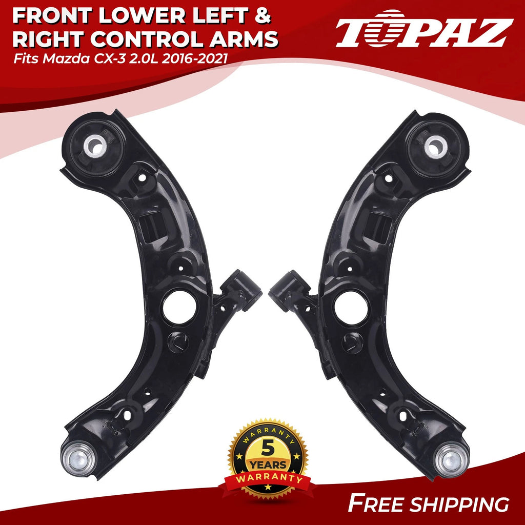 Set of 2 Lower Control Arms with Ball Joints for Mazda CX-3 (2016–2021)