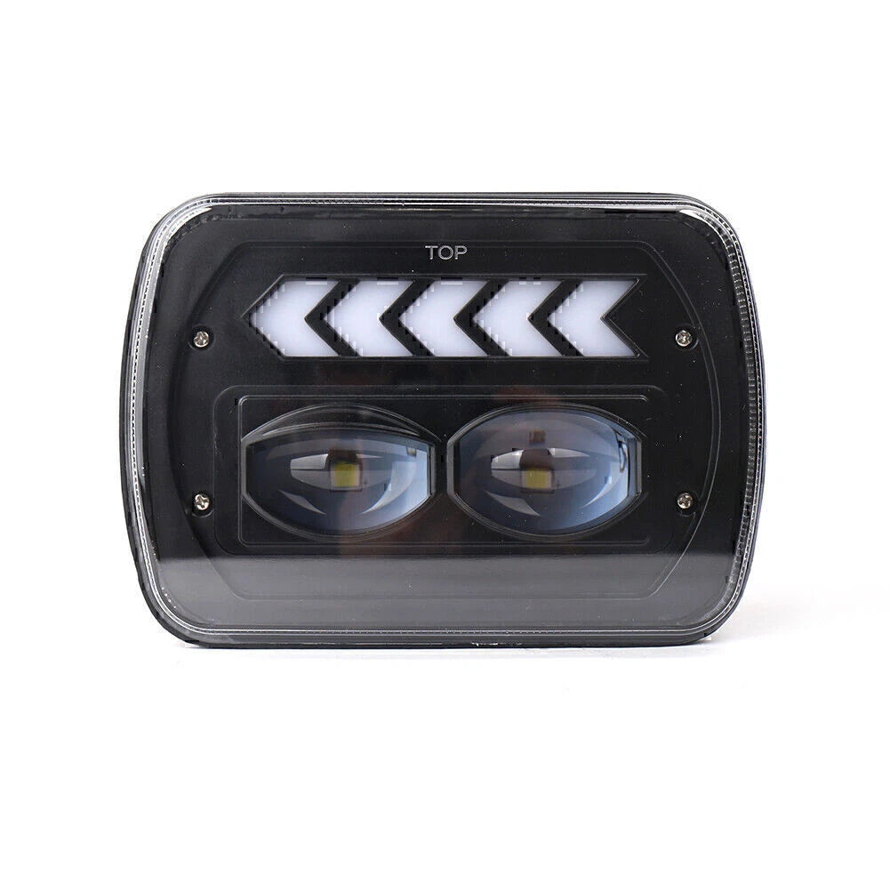 2X 5"x 7" LED Square Headlight Spot High Low Beam for Wrangler