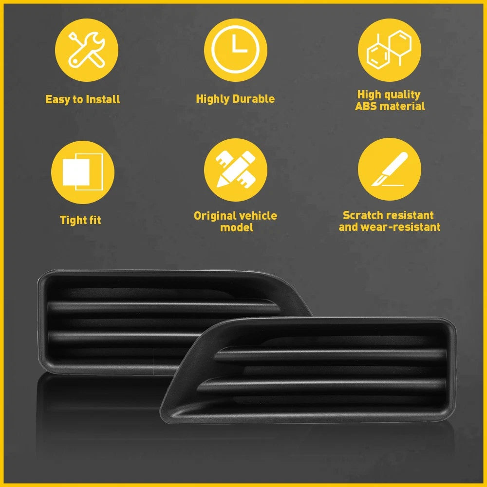Set of 2 Fog Lamp Covers for Honda Accord Sedan (2006–2007) Black