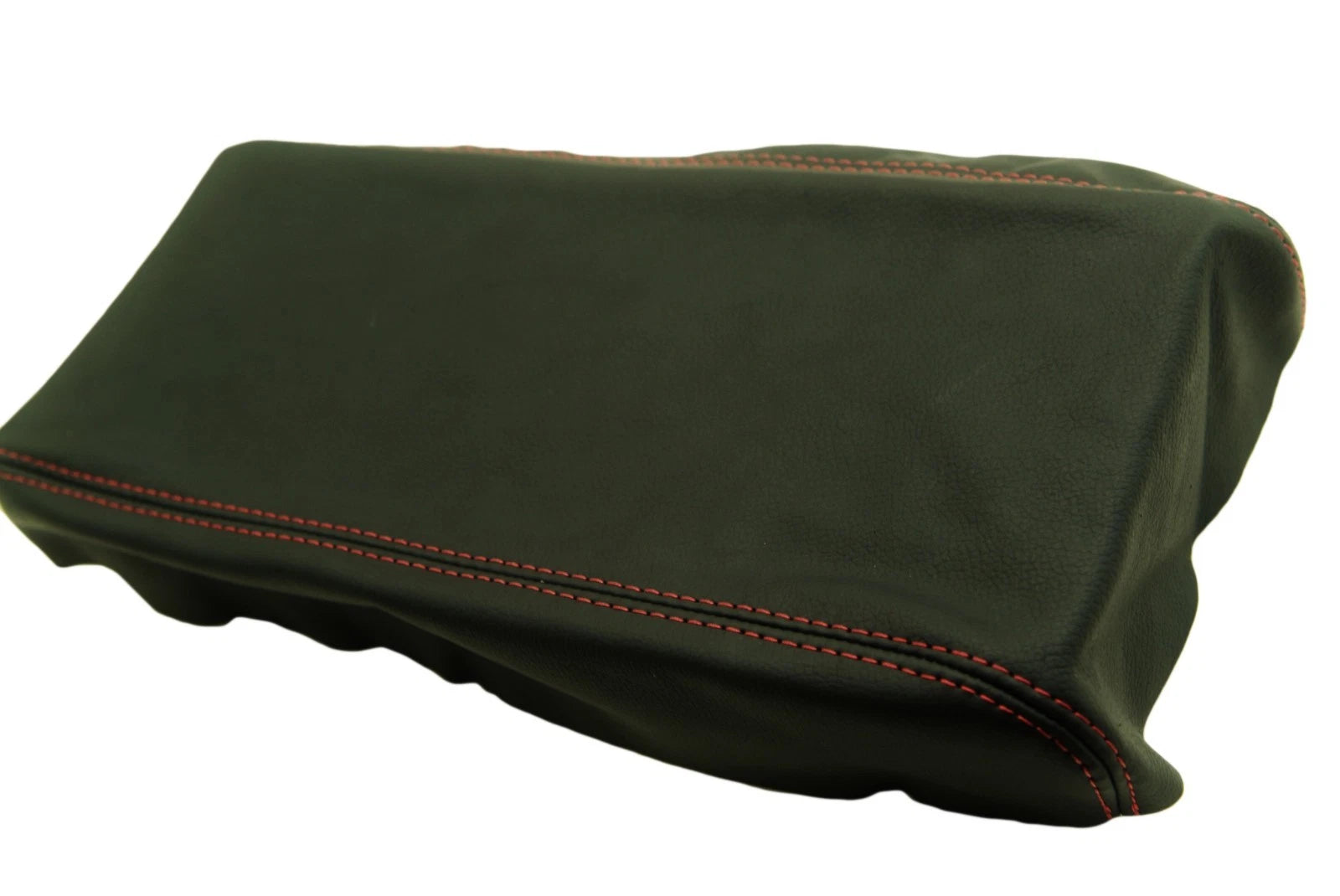 Leather Synthetic Console Armrest Cover for Chrysler 300 (2005–2007) Red Stitch